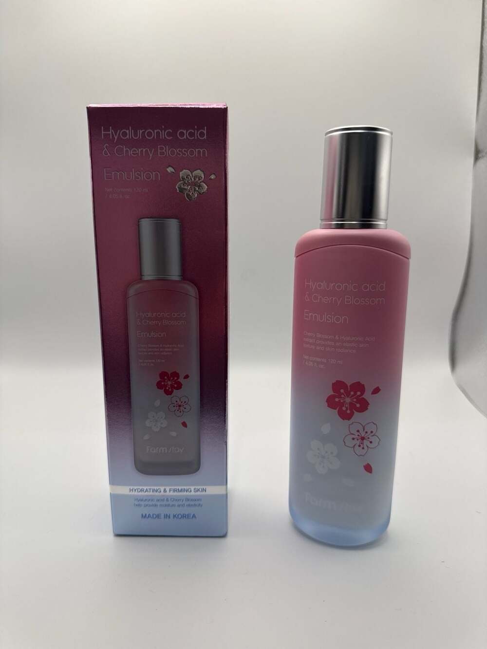 Farm Stay Hyaluronic Acid & Cherry Blossom Emulsion 120ml Hydrating & Firming Sk